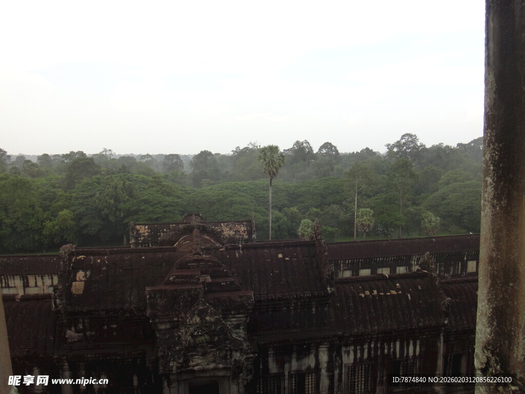 吴哥窟遗址景观