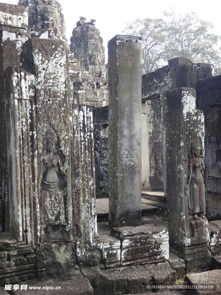 古老神秘的柬埔寨寺庙遗迹