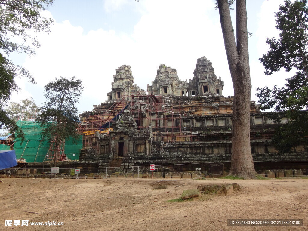 吴哥窟古老建筑景观