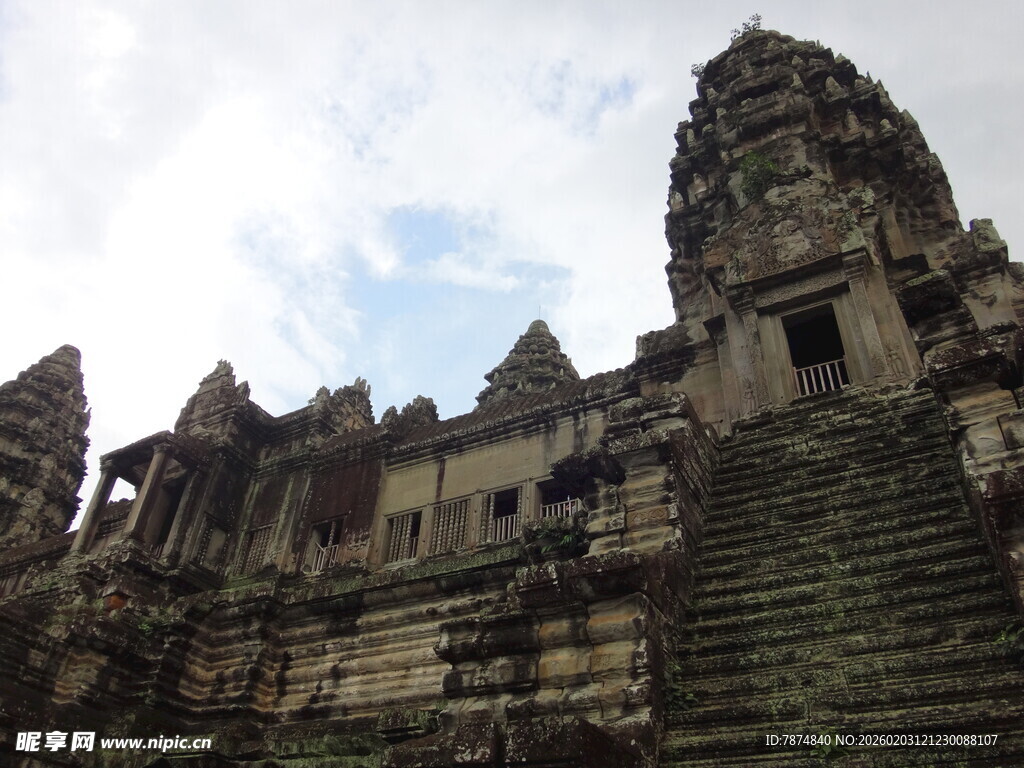 吴哥窟古老建筑景观