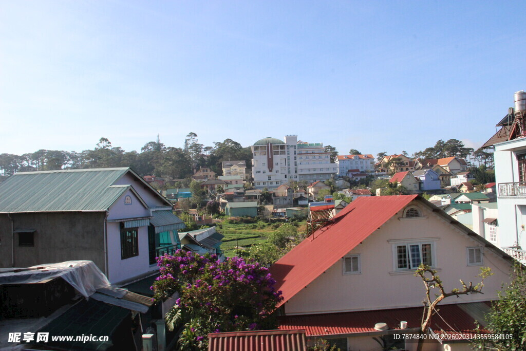 越南乡村多彩民居景观