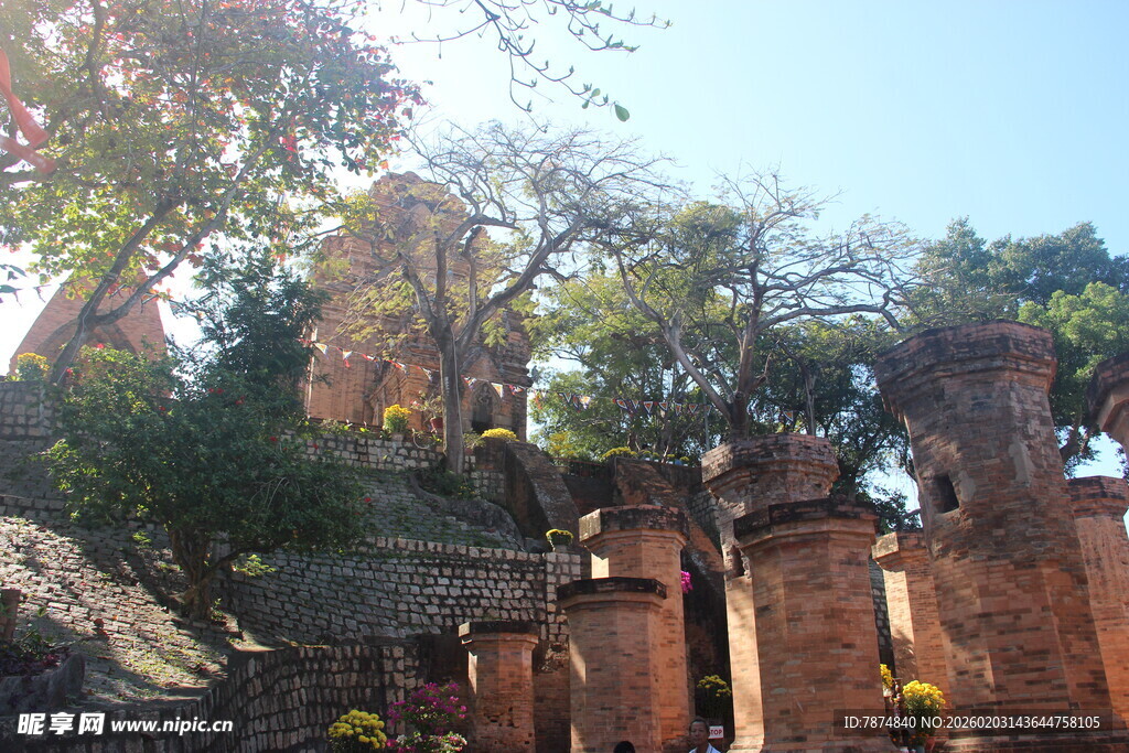 越南古老寺庙遗迹景观