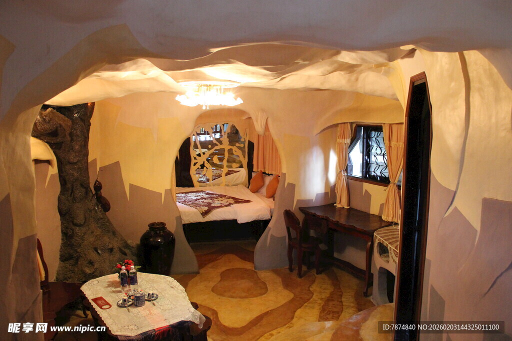 越南梦幻洞穴风室内温馨场景