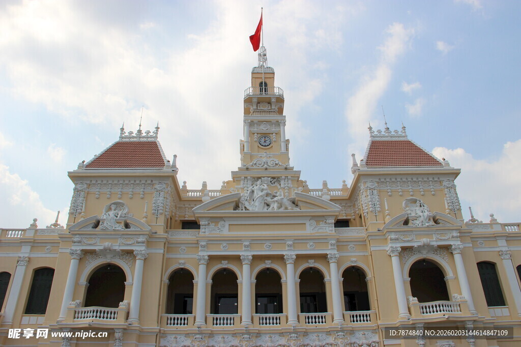 越南胡志明市市政厅建筑景观