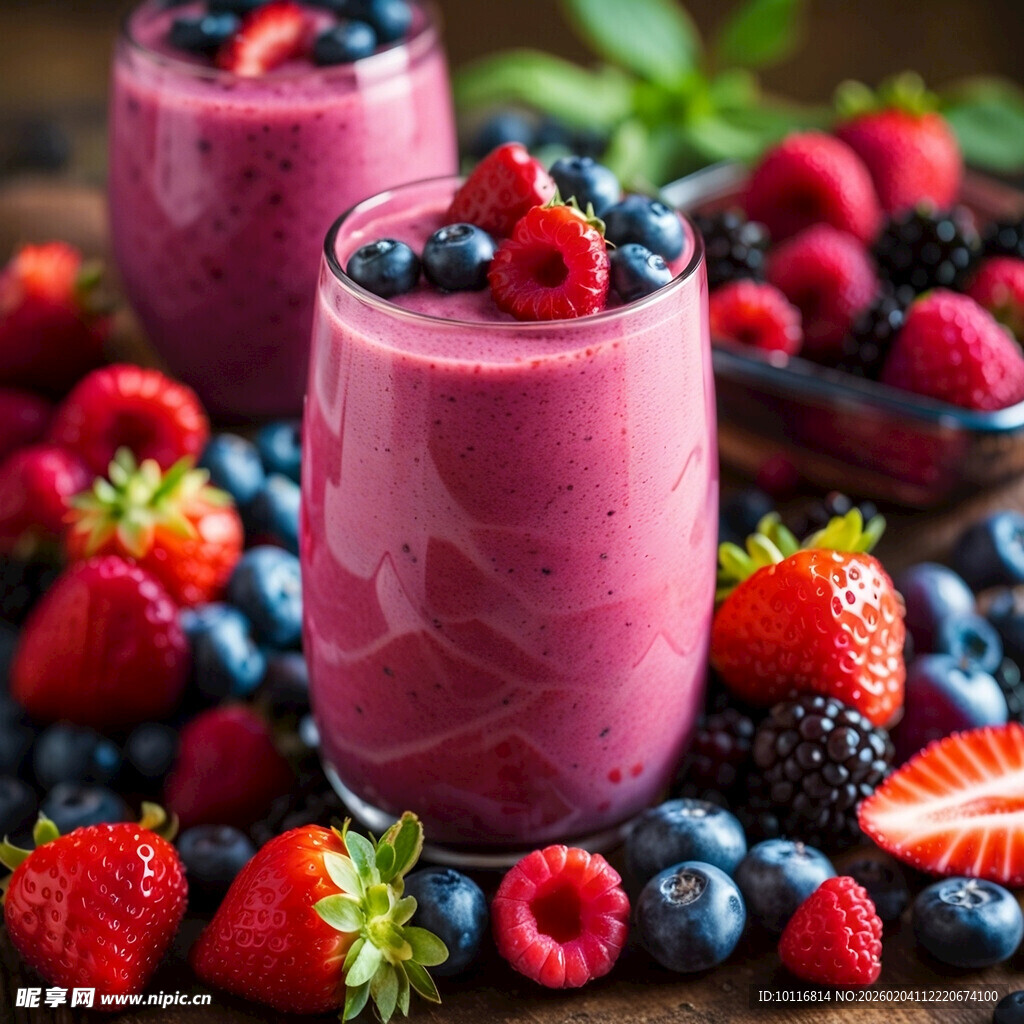 浆果奶昔