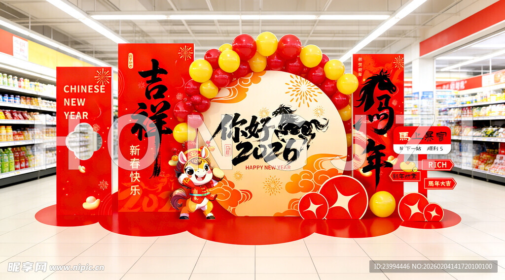 马年新年春节商超美陈