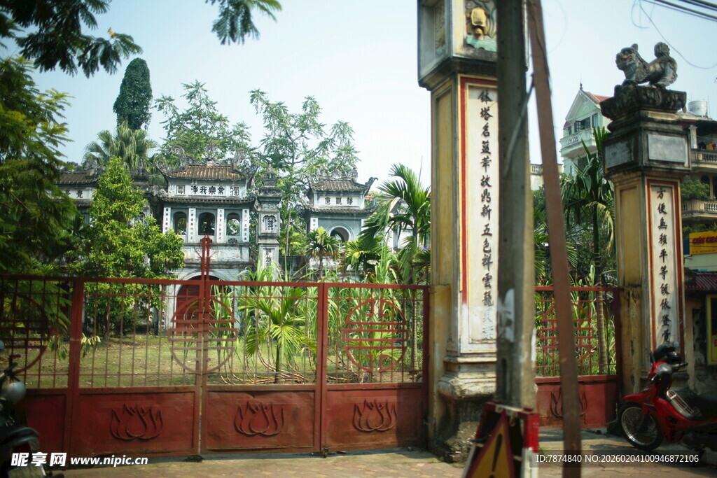 越南中式庭院大门景观