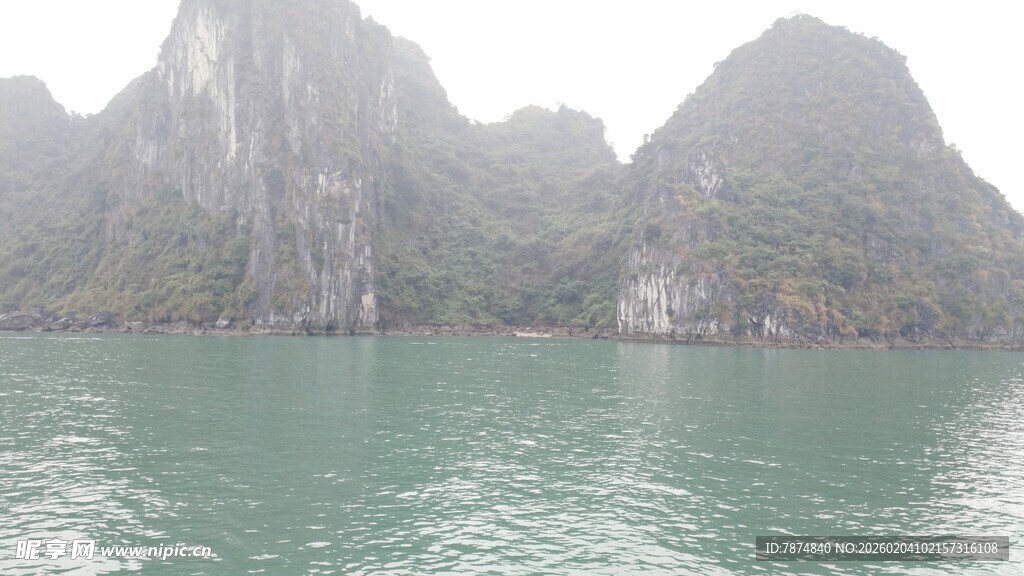 越南越南下龙湾秀丽山水风光