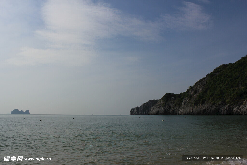 越南海边风光 远山近海景色美