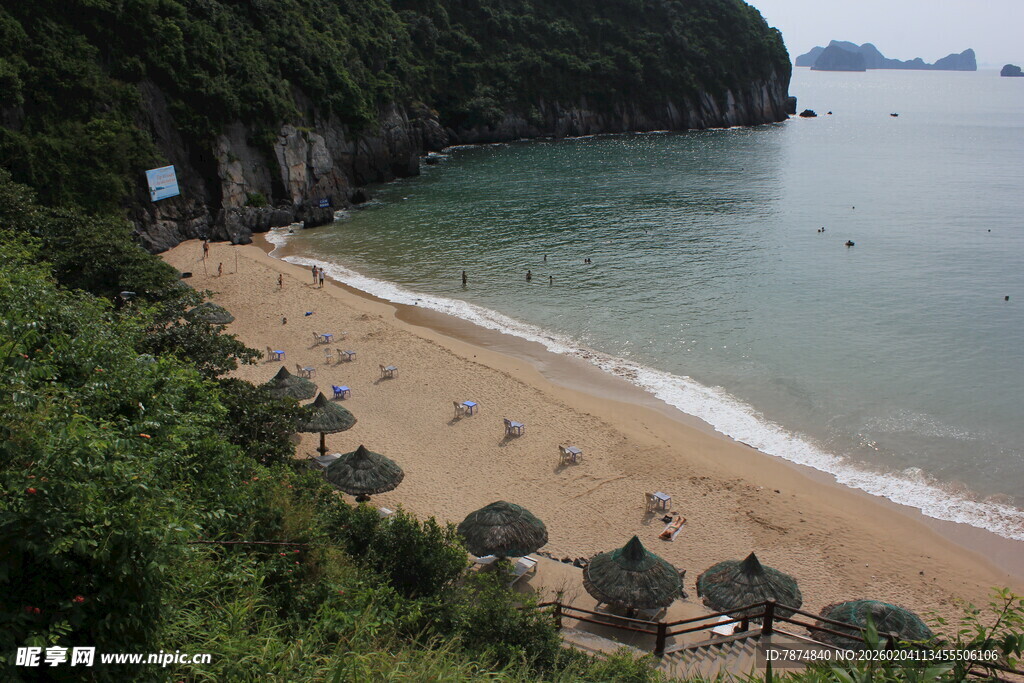 越南美丽海滨沙滩度假风光