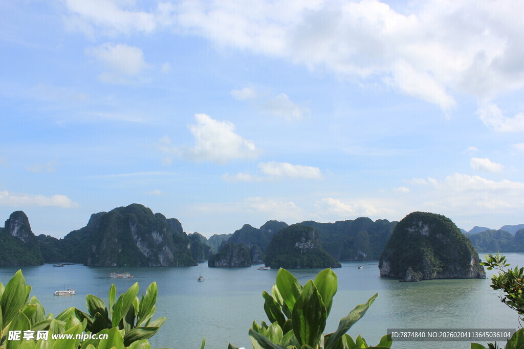 越南美丽下龙湾海景风光