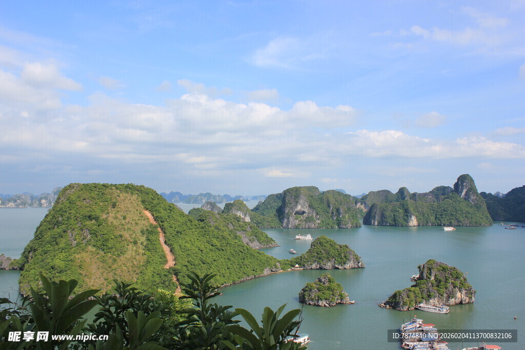 越南越南下龙湾美丽海景风光