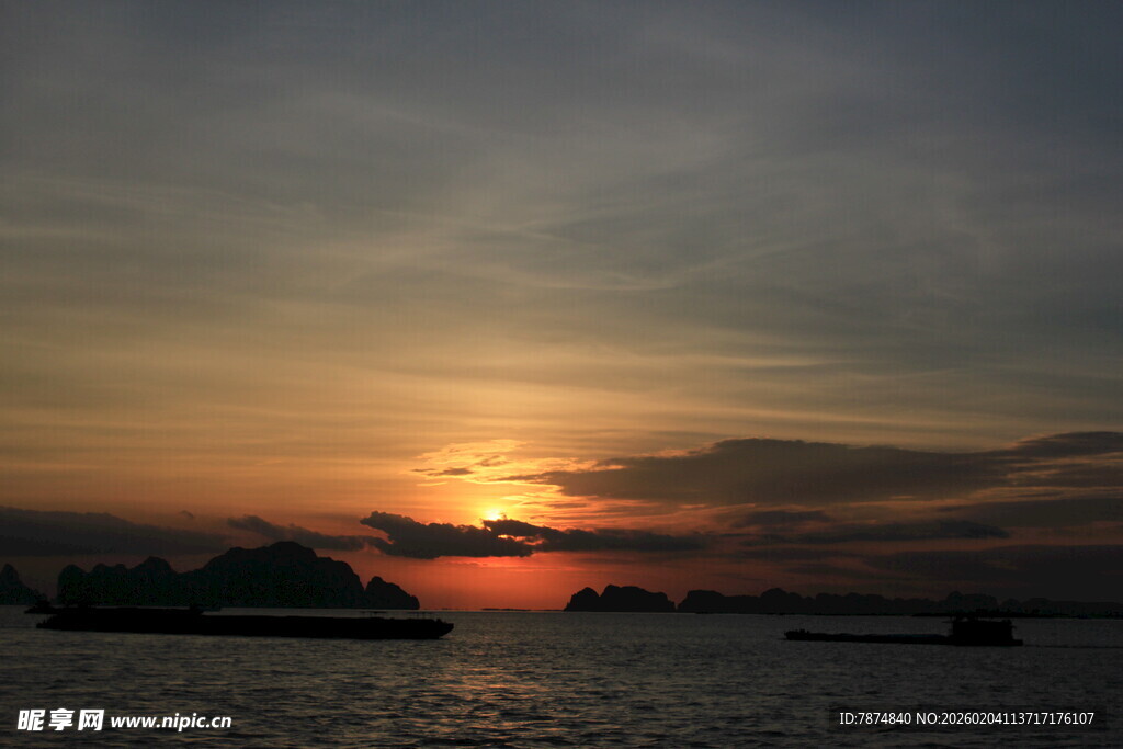 越南海上日落美景