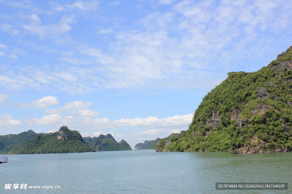 越南秀丽山水湖景风光图