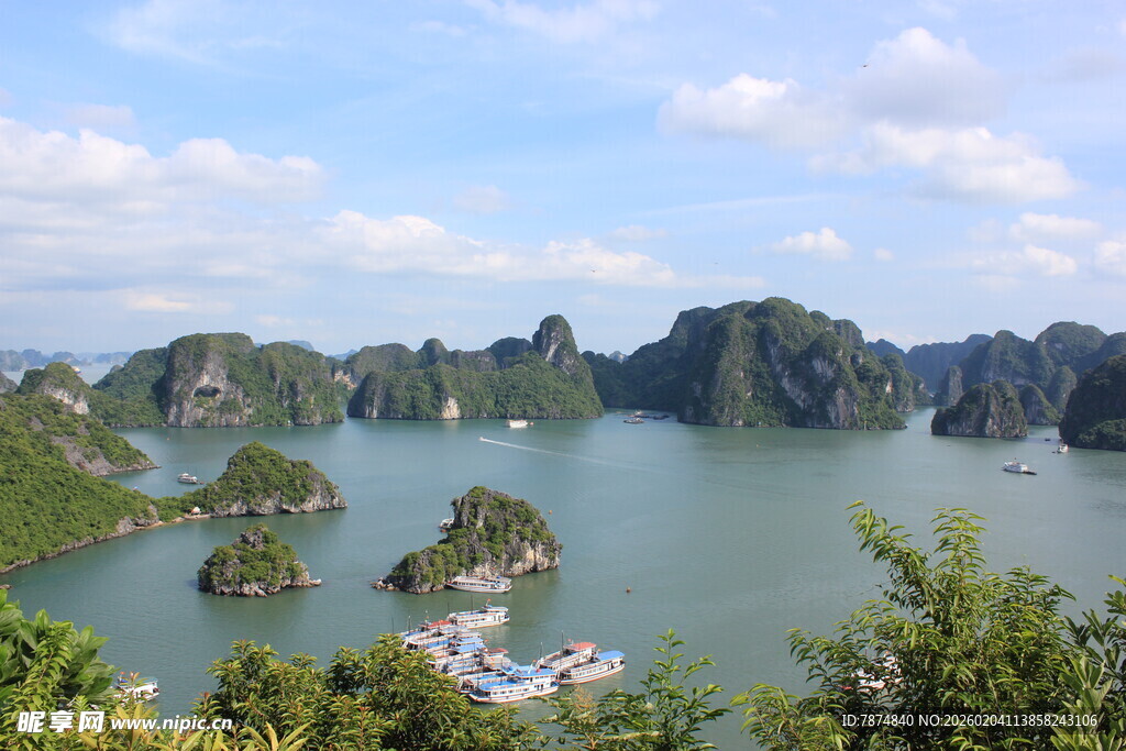 越南下龙湾美丽海景风光