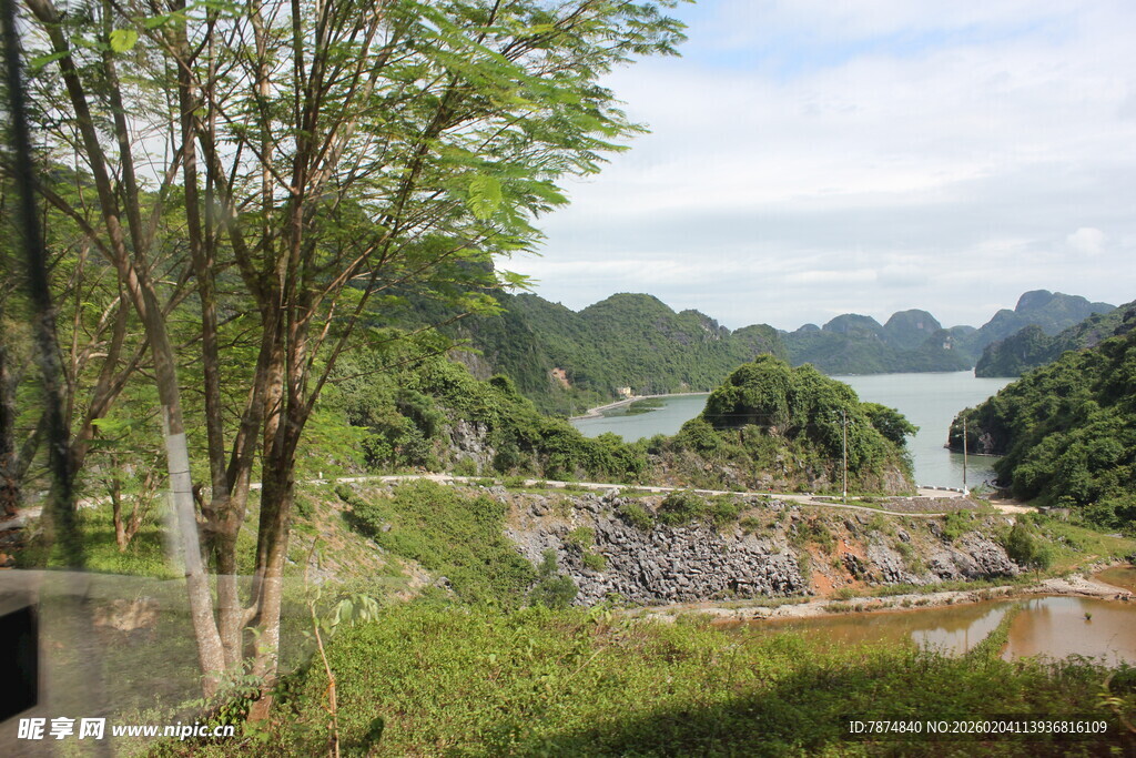 越南秀丽山水间的绿意景致