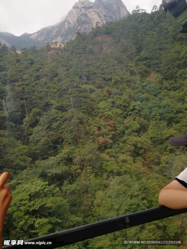 山景前的手臂