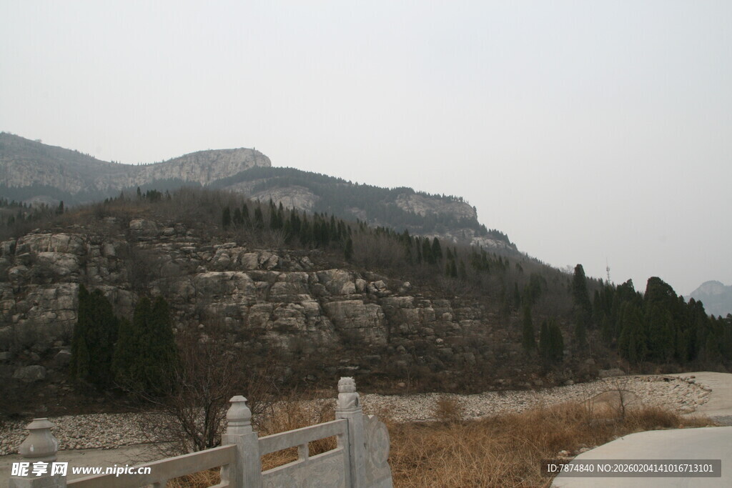 山间景致 远望山峦与植被