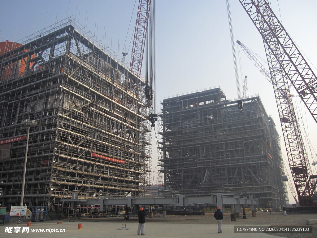 建筑工地施工场景