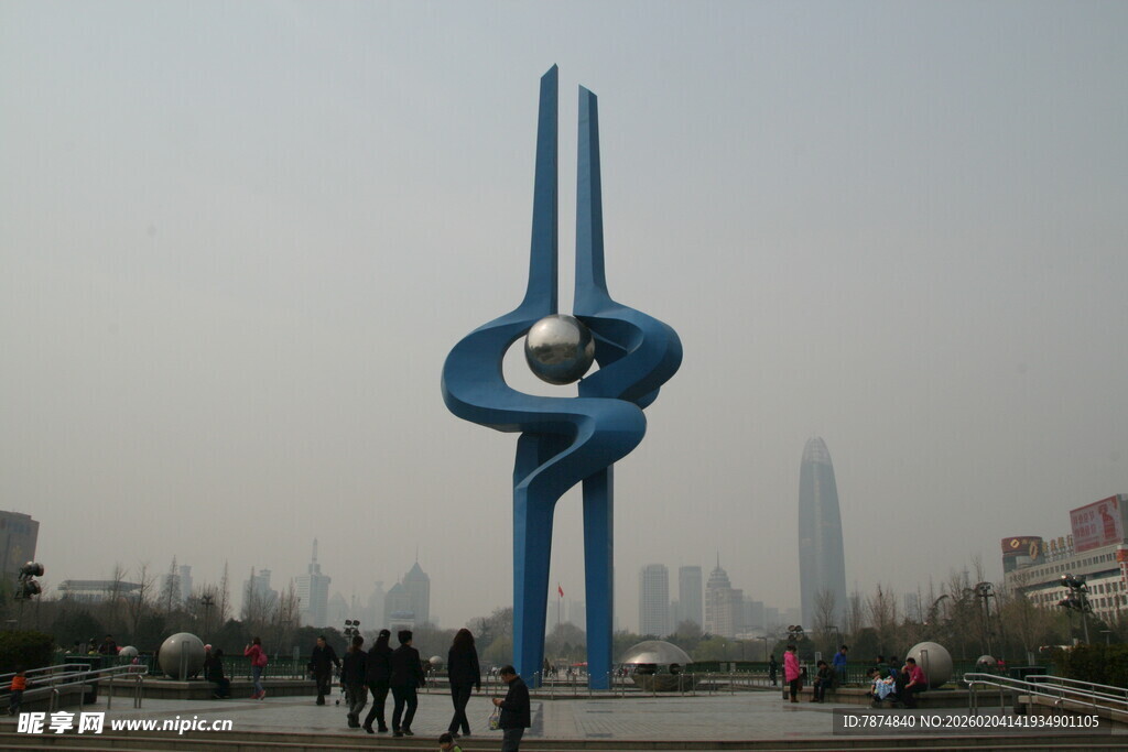 济南泉城广场泉标景观