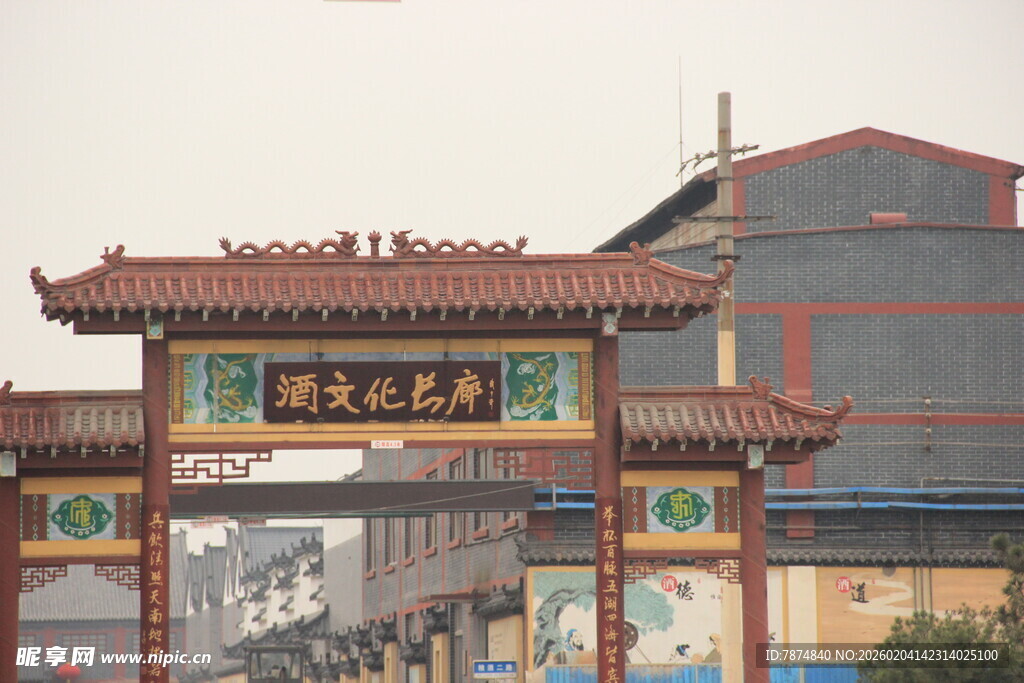 中式牌坊建筑景观