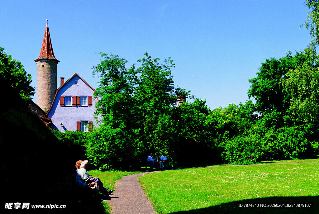 德国欧式庭院中的休闲景致