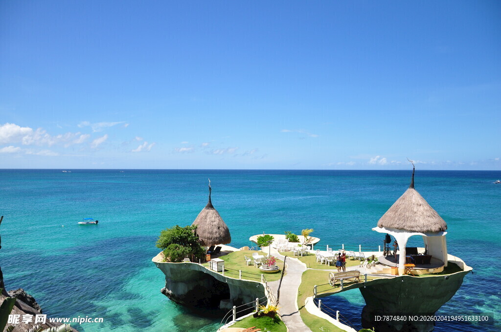 海岛绝美水上度假景观