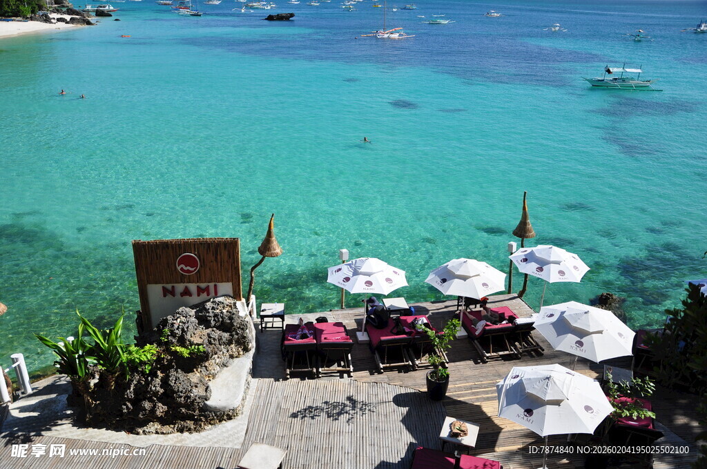 美丽海滨度假场景