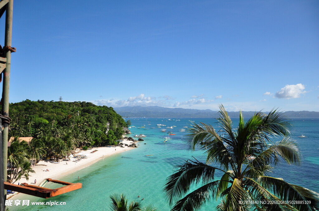 热带海岛美丽海滩风光