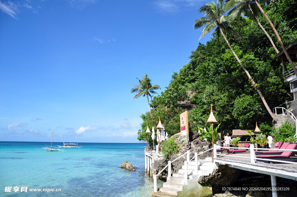 美丽海滨度假胜地风光