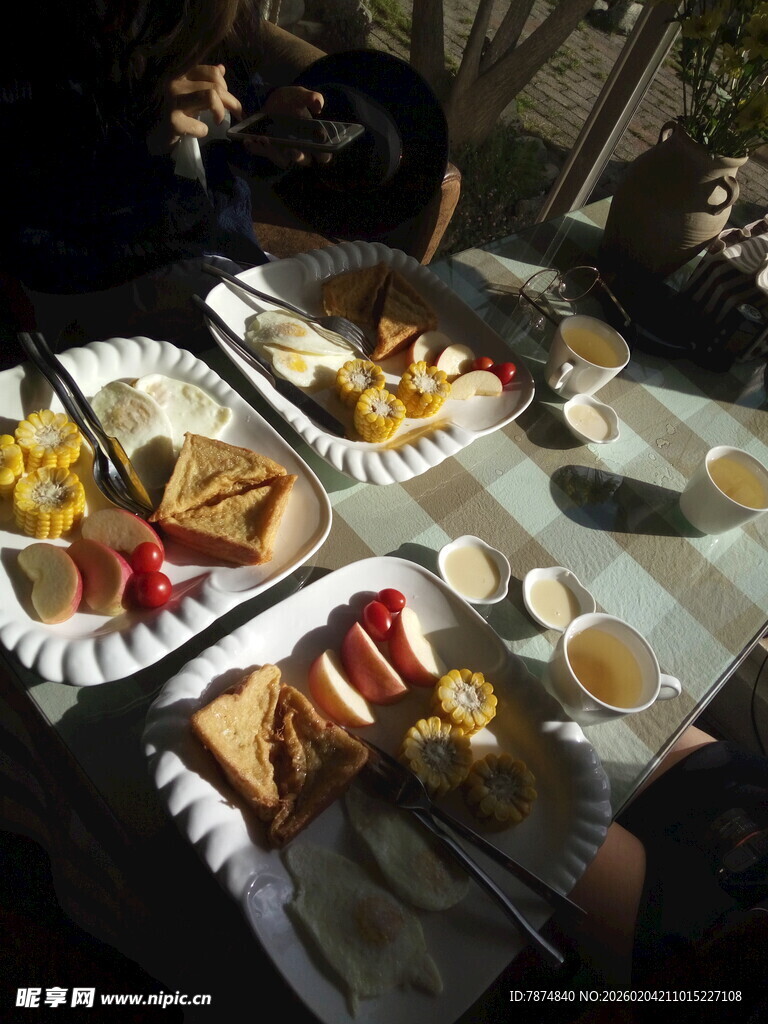 户外野餐美食聚会场景