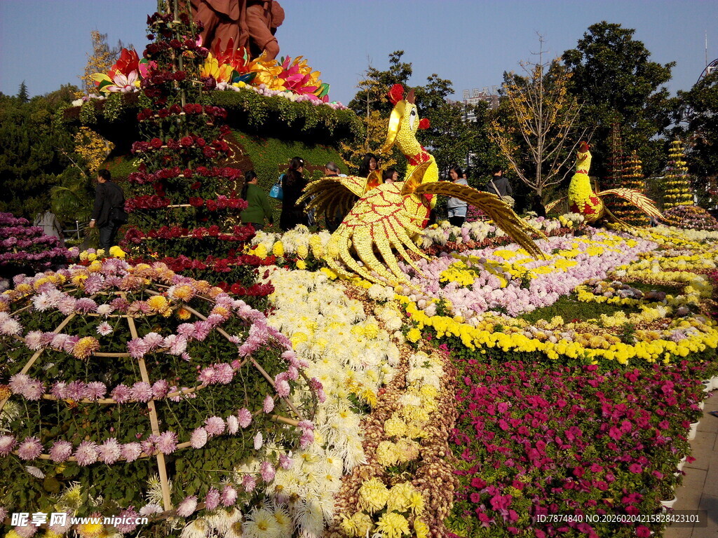 绚丽多彩花卉景观造型