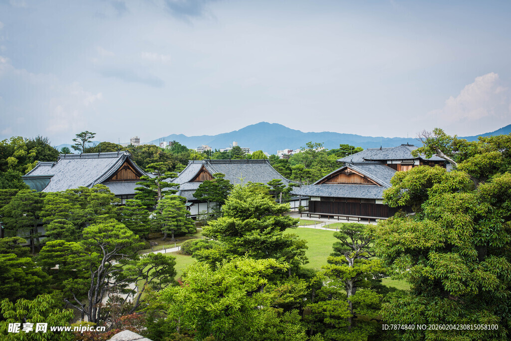 日本日式村落风景