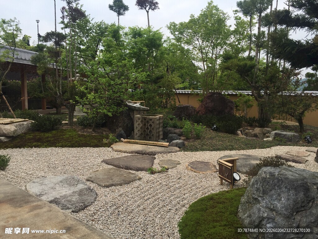 日本日式禅意庭院景观