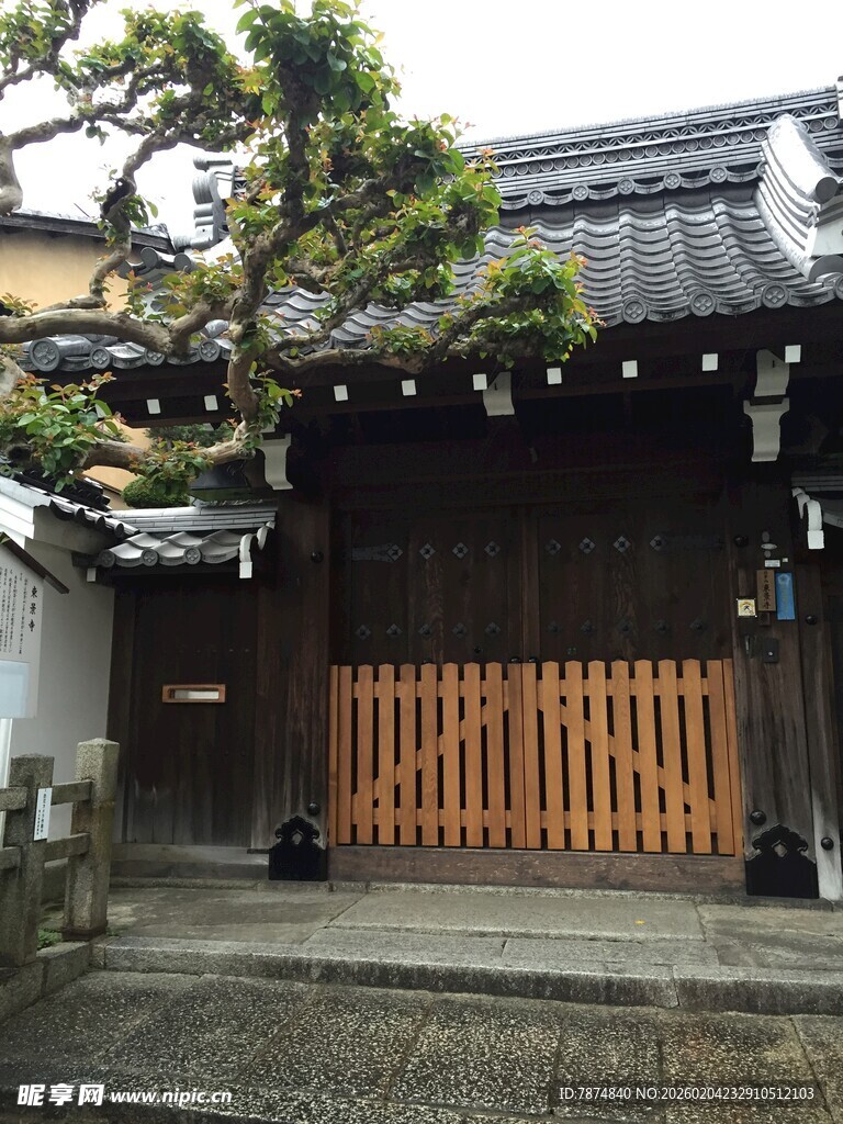 日本日式传统建筑庭院景致