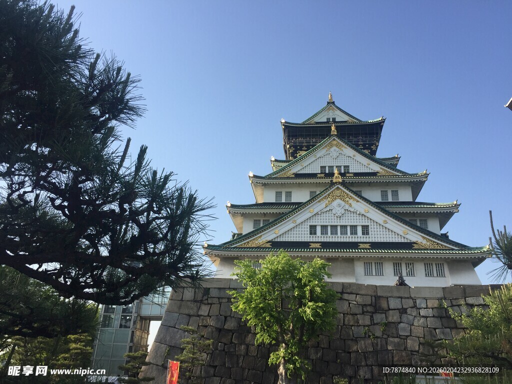 日本大阪城建筑景观