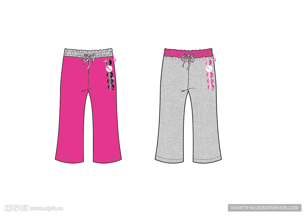 儿童时尚长裤展示