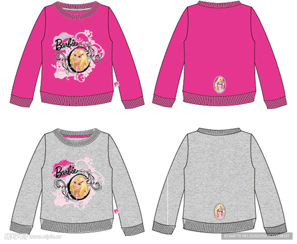 儿童卡通图案长袖上衣