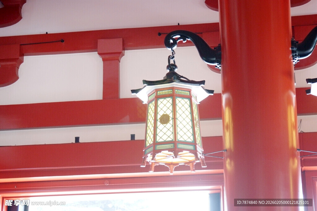 日本中式古风室内悬挂灯笼
