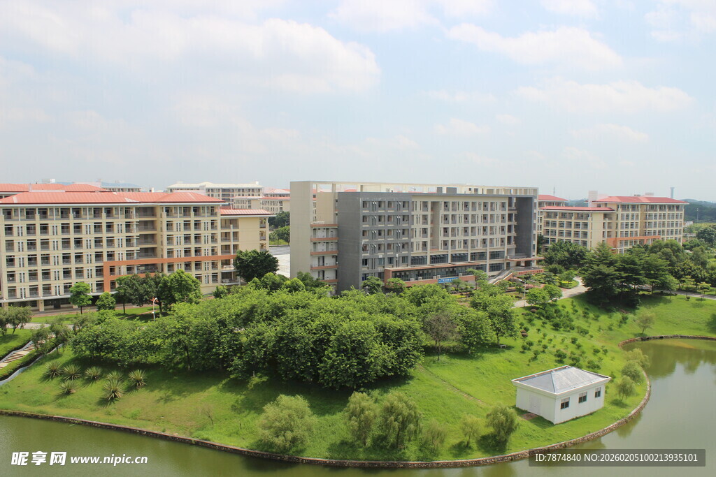 广医湖畔楼宇景观