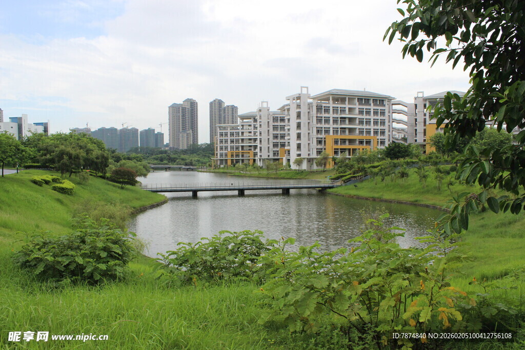 广医城市河畔绿意景观