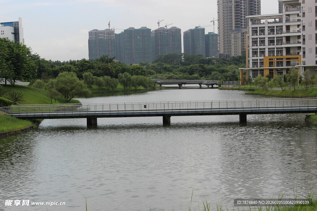广医城市河畔景观桥风景