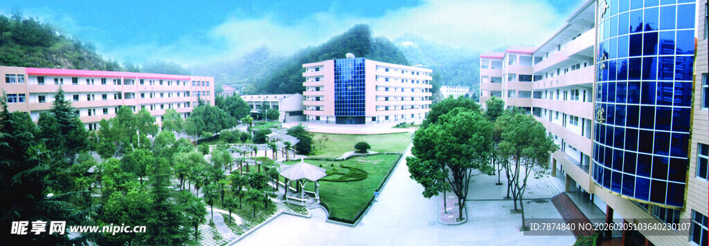 校园风光全景