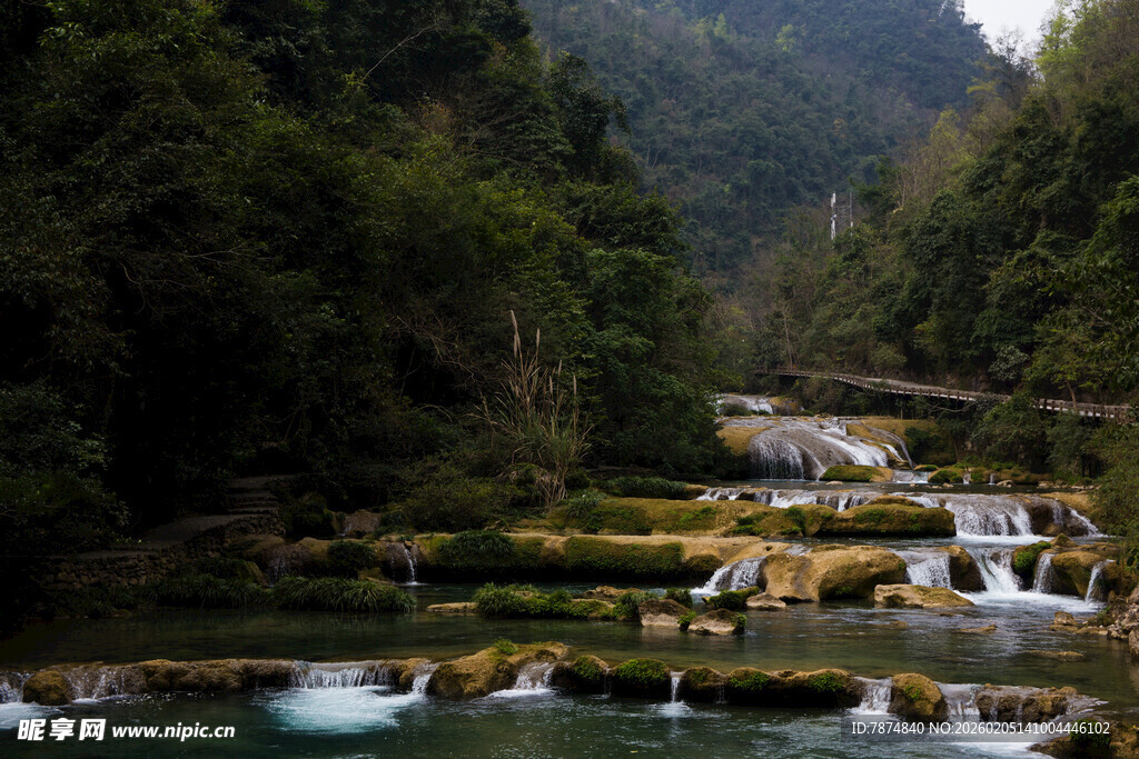 荔波山间溪流 自然清幽之景