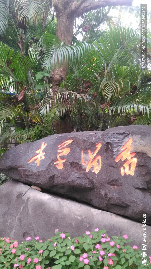 三亚校园景观石 镌刻奋进语