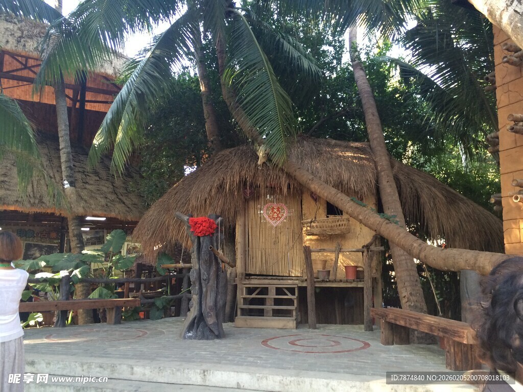 三亚热带风情小屋景观