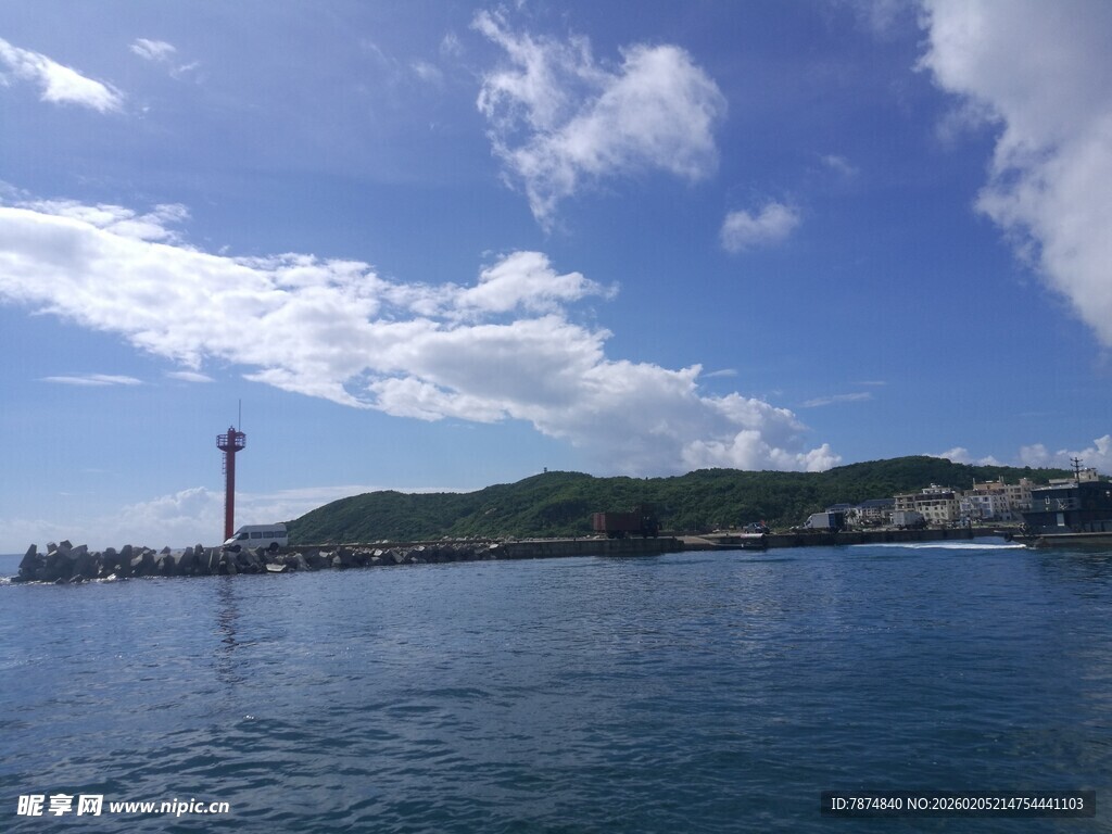 三亚海滨城市美丽海景风光