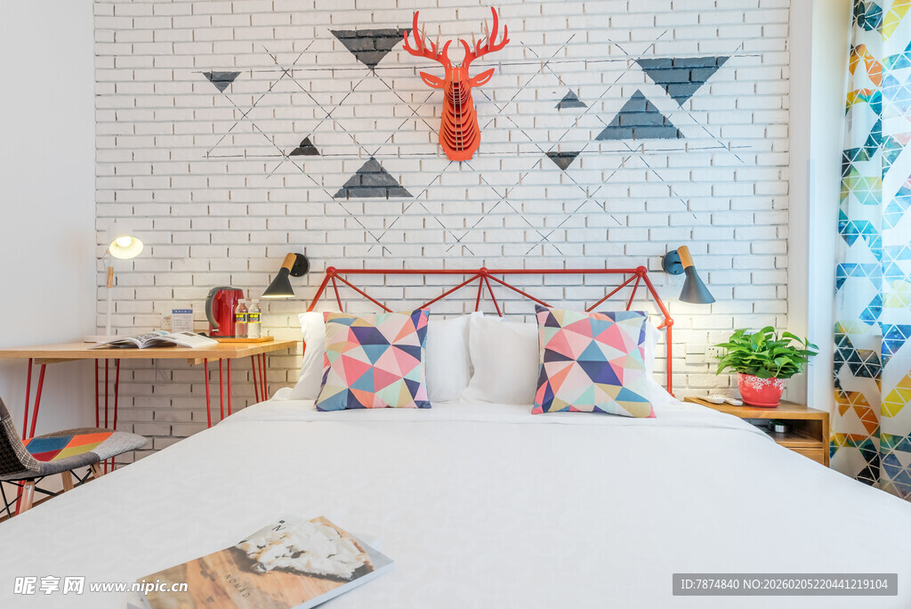 三亚北欧风卧室温馨舒适角落