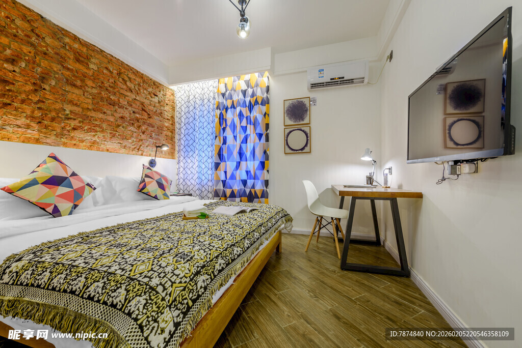 三亚温馨民族风卧室室内场景