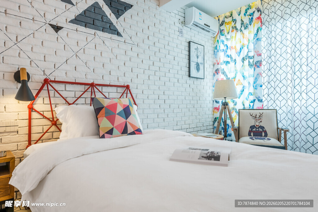 三亚简约时尚儿童卧室一角